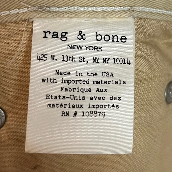Rag & Bone Maya High-Rise Ankle Slim Jeans - 31 |Metallic Moonshine Coated Denim - Picture 8 of 16